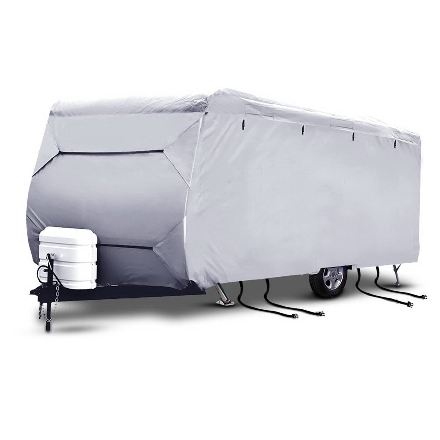 Grey Caravan Cover Campervan 4 Layer UV Water Resistant - 20-22ft