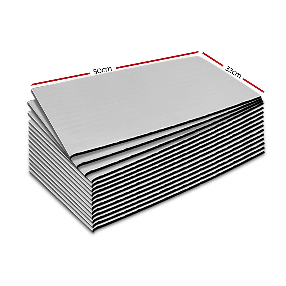 Car Sound Deadener Mat Heat Insulation Sound Vibration - 24pcs