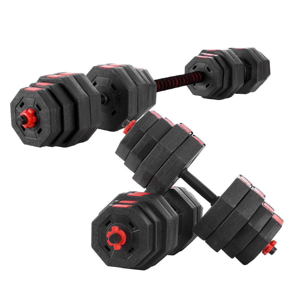 2 in 1 Dumbbell and Barbell Weight Set - 40KG