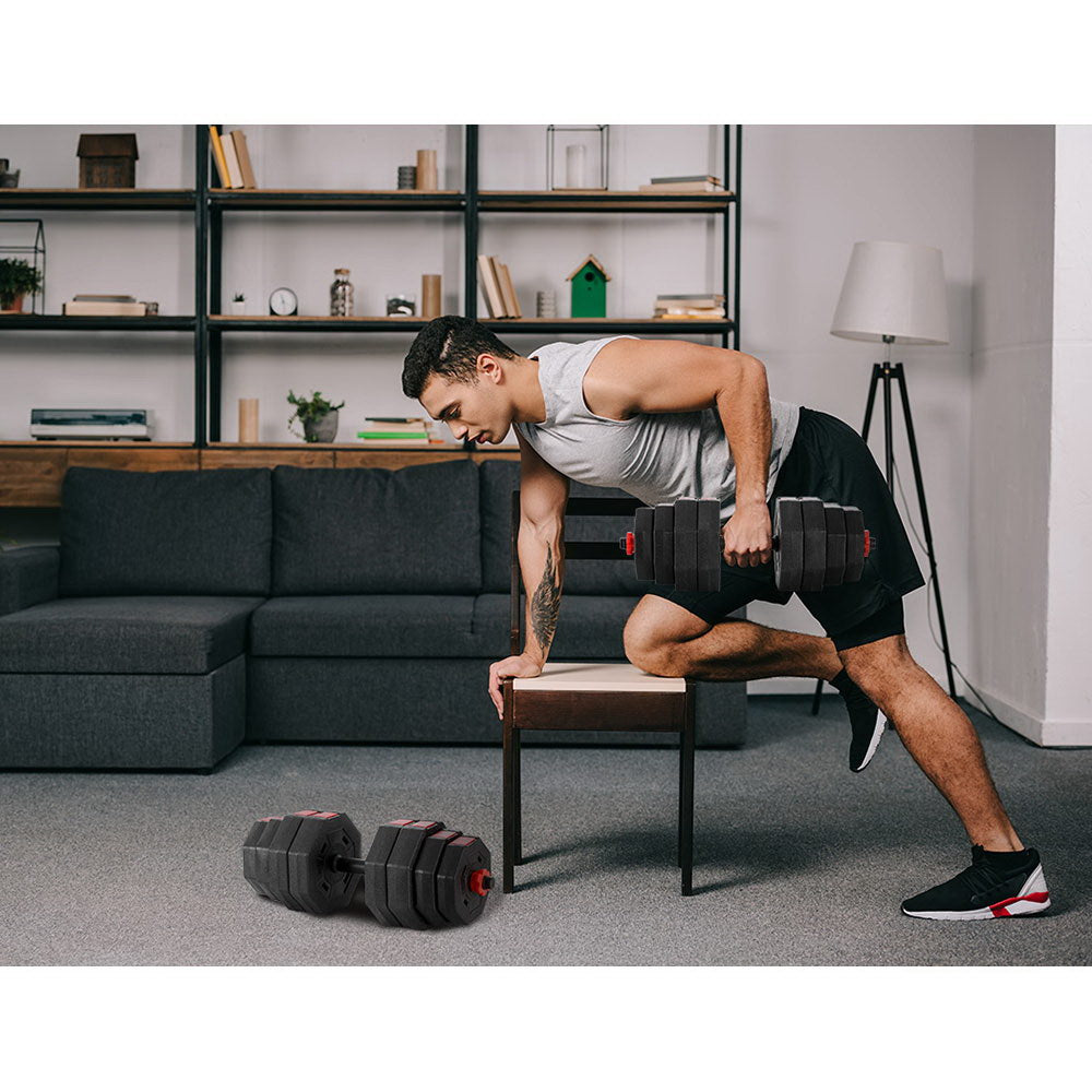 2 in 1 Dumbbell and Barbell Weight Set - 40KG