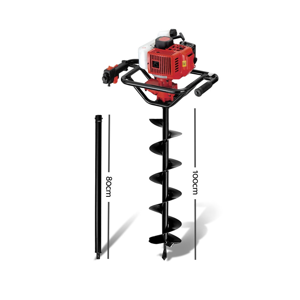Petrol Post Hole Digger Drill Fence Extension Auger Bits - 92CC