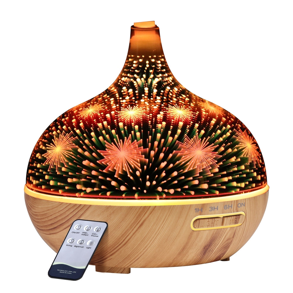 Aroma Aromatherapy Diffuser 3D LED Night Light  Purifier 400ml