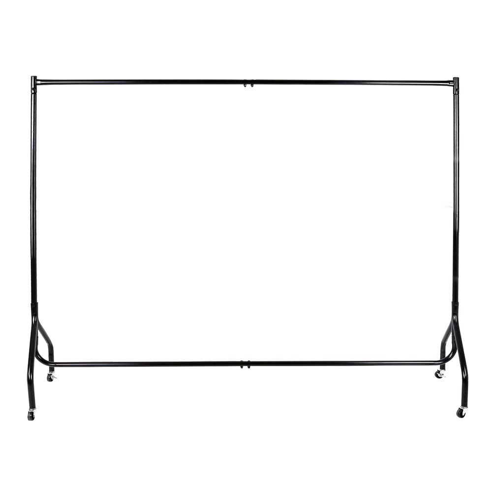 6FT Clothes Racks Metal Garment Display Rolling Rail Hanger Airer Stand Portable