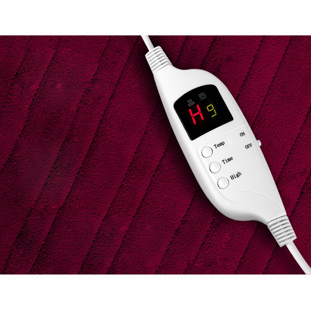 Electric Throw Blanket - Burgundy