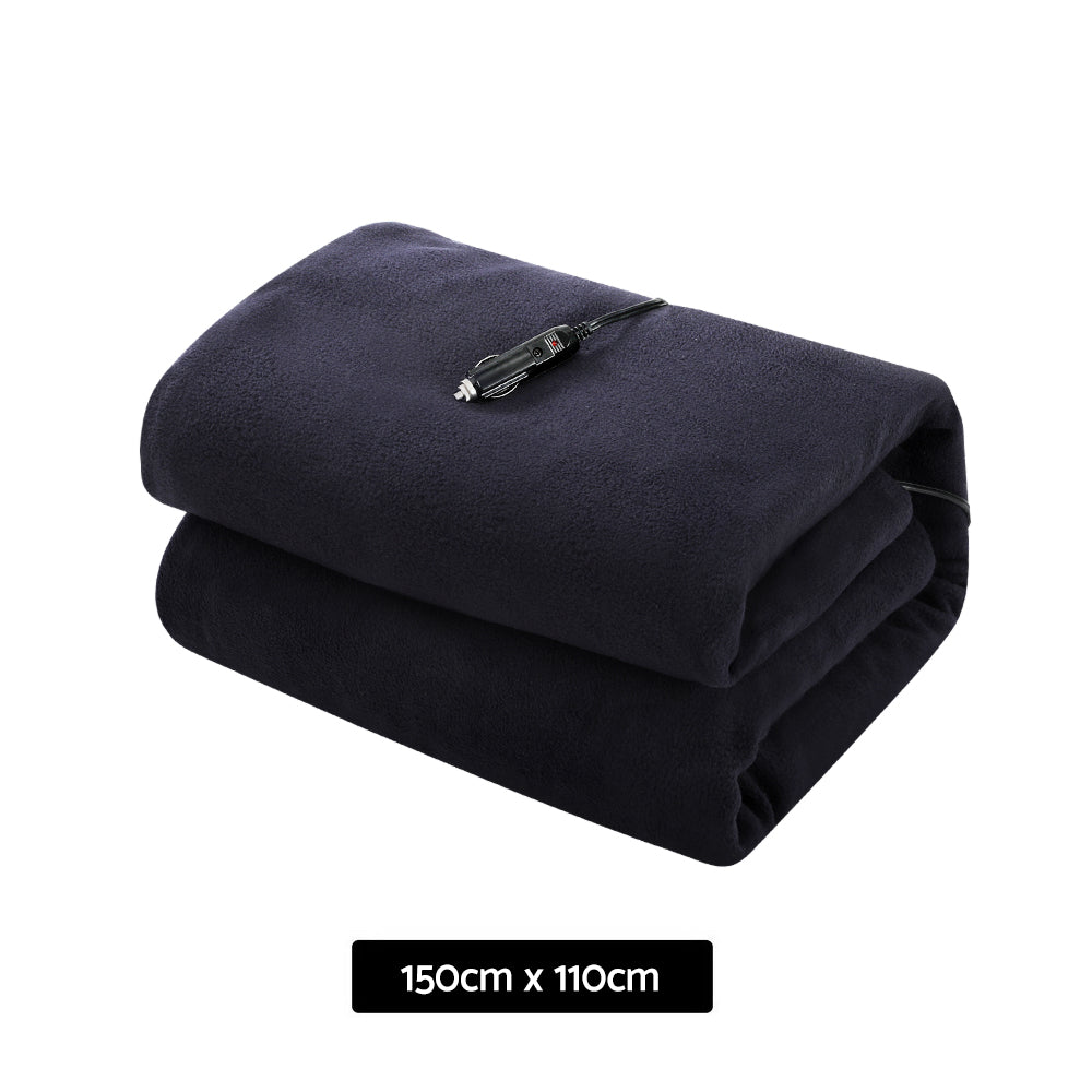 Electric Heated Blanket Car Throw Rug Travel DC - 12V
