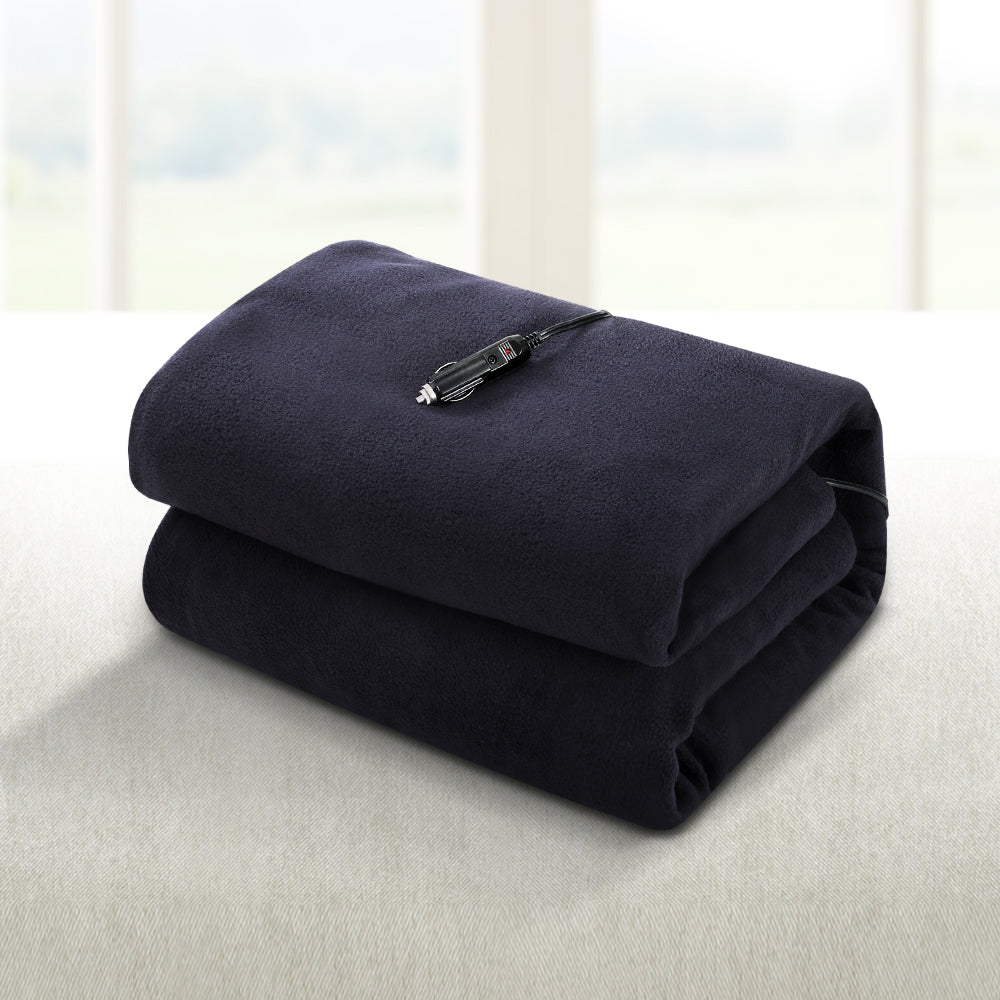 Electric Heated Blanket Car Throw Rug Travel DC - 12V