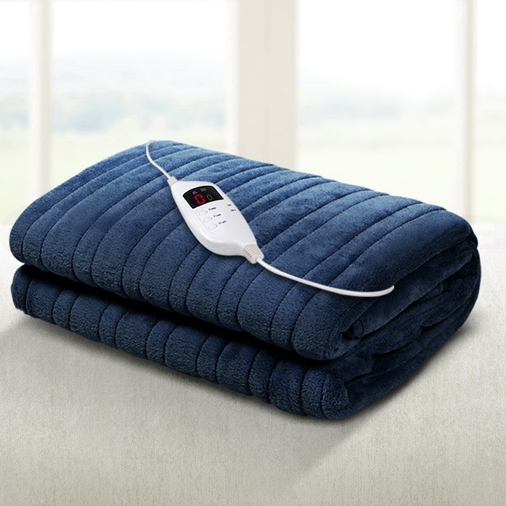 Electric Heated Throw Blanket - Navy