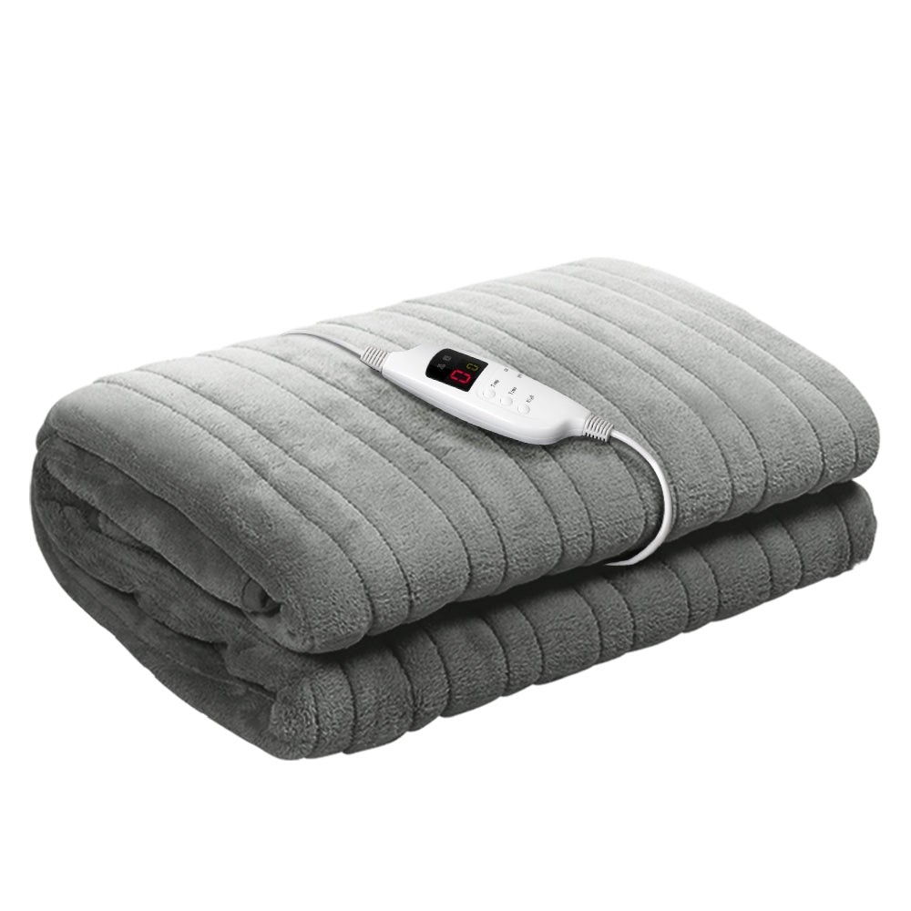 Electric Heated Snuggle Blanket - Silver