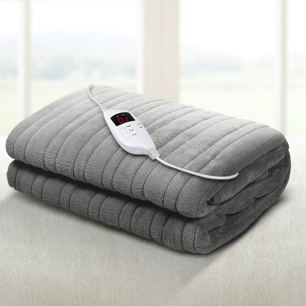 Electric Heated Snuggle Blanket - Silver