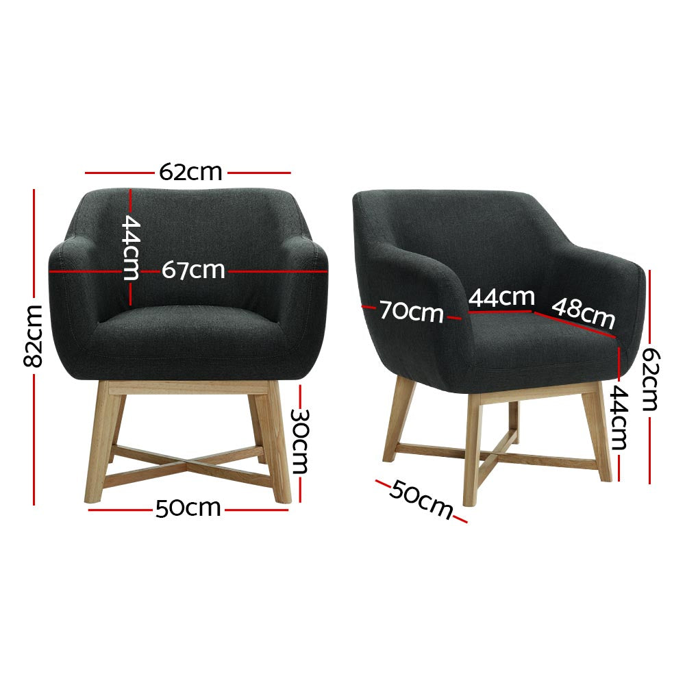 Tub Accent Chair Charcoal
