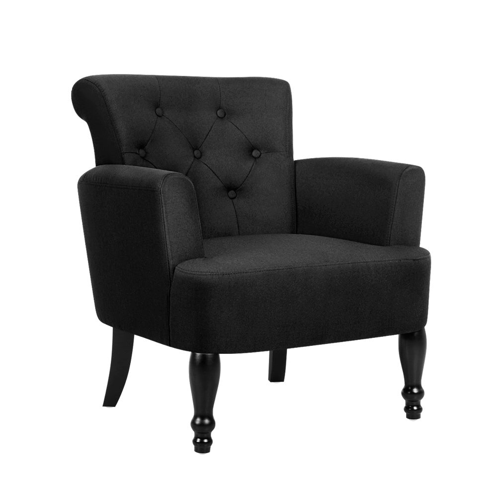 French Chair Retro Wing - Black