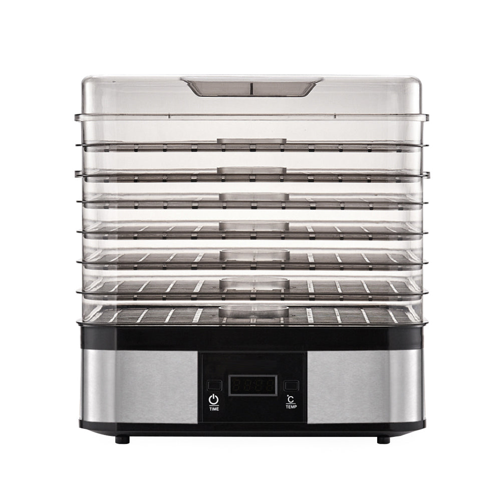 7 Tray Stainless Steel Food Dehydrator - Silver
