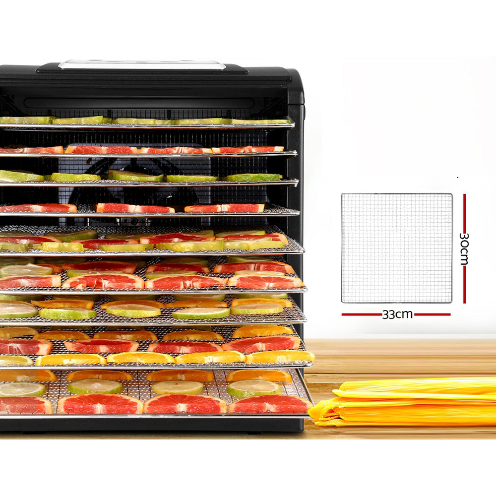 Commercial 9 Tray Food Dehydrator - Black