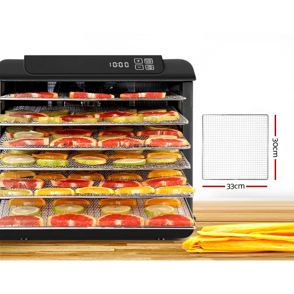 Commercial Food Dehydrator 6 Tray - Black