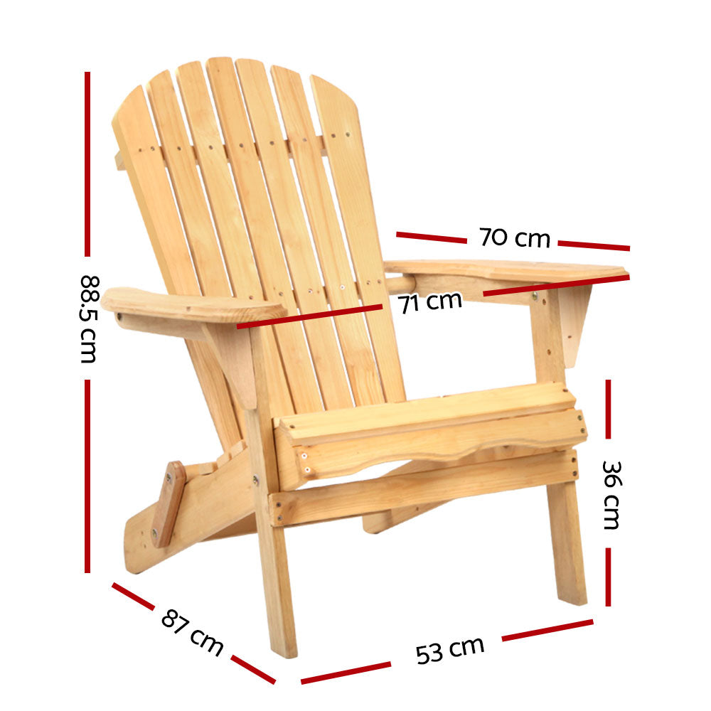 Outdoor Lounge Patio Sun Chair - Wood