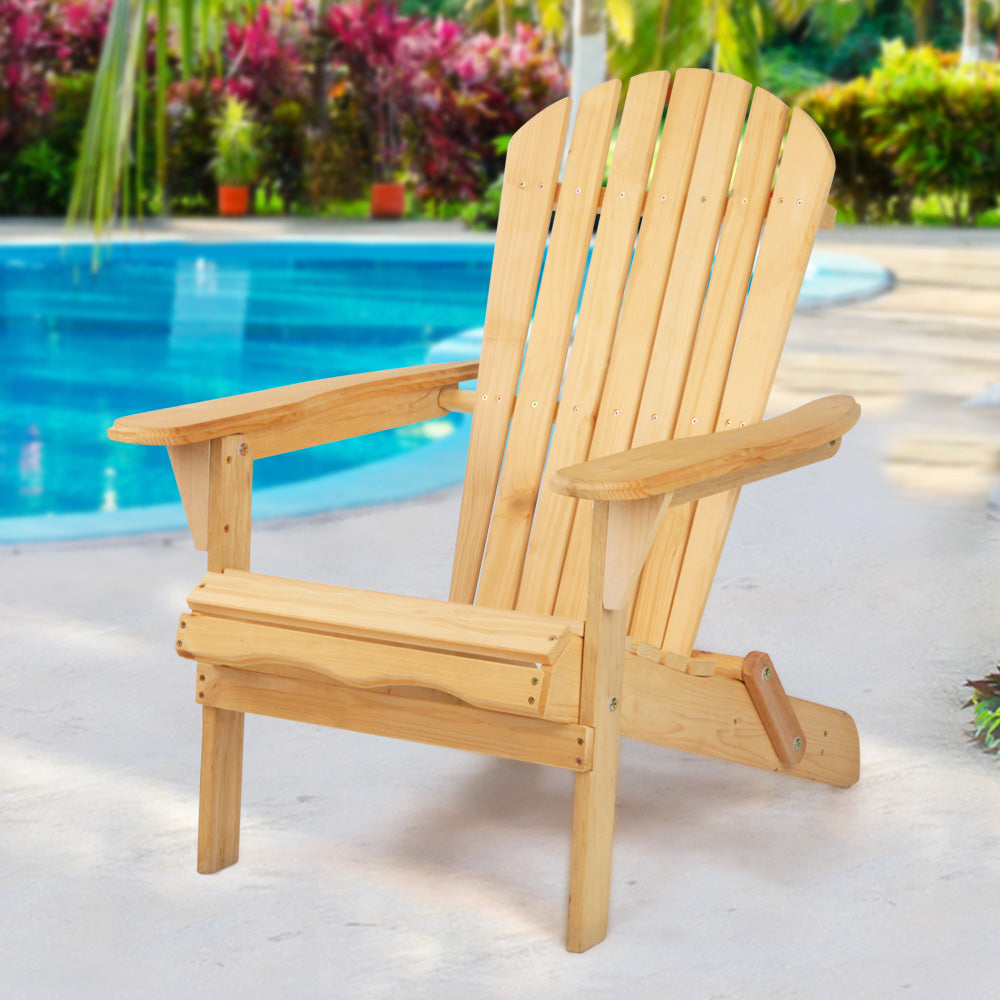 Outdoor Lounge Patio Sun Chair - Wood