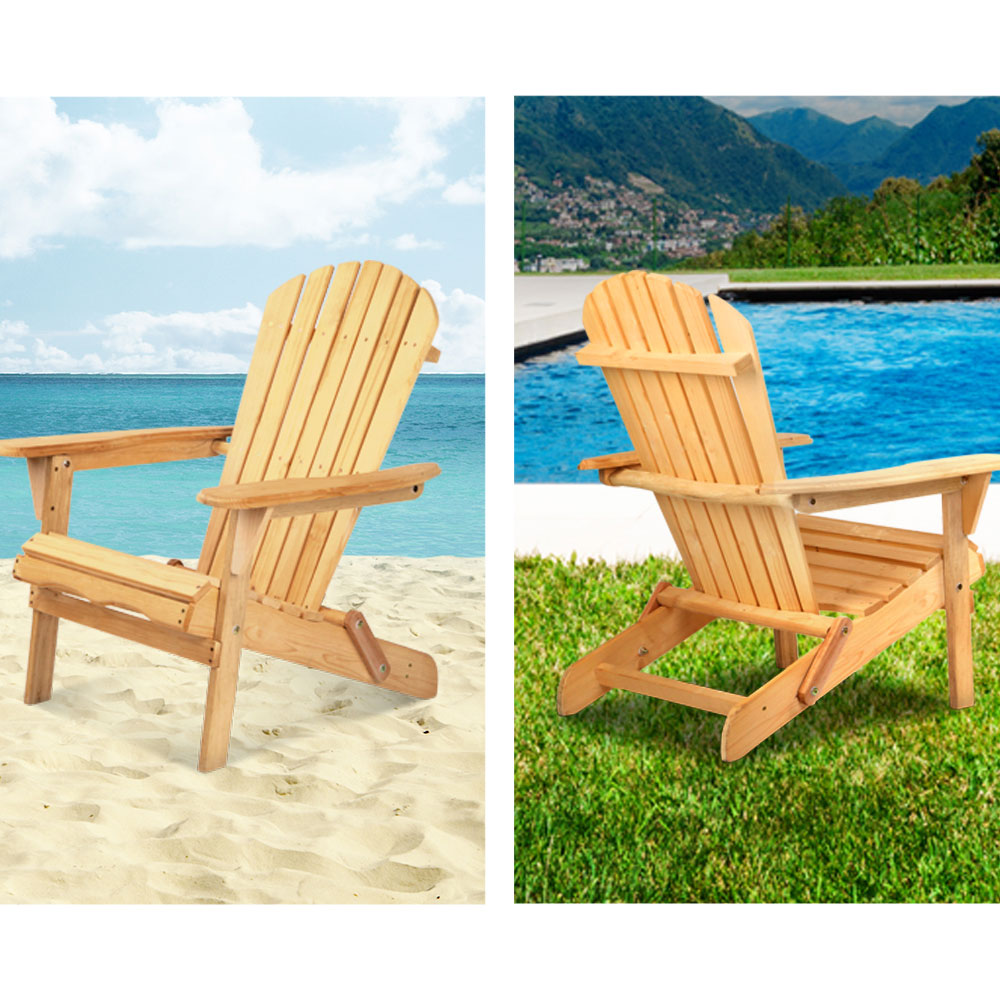 Outdoor Lounge Patio Sun Chair - Wood