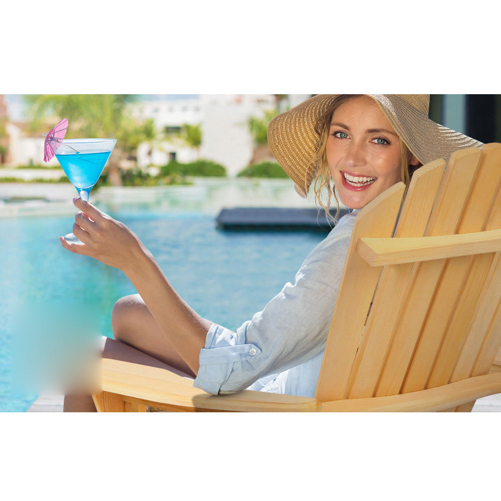 Outdoor Lounge Patio Sun Chair - Wood
