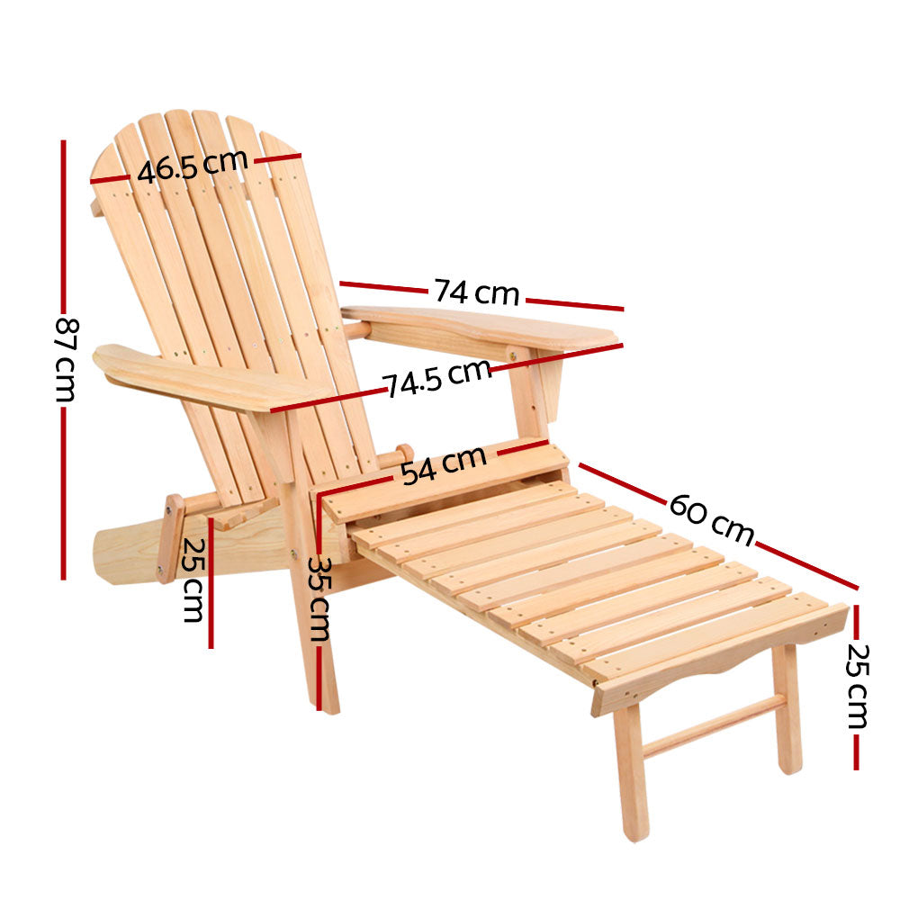 Outdoor Garden and Beach Reclining Sun Chair - 150KG Capacity