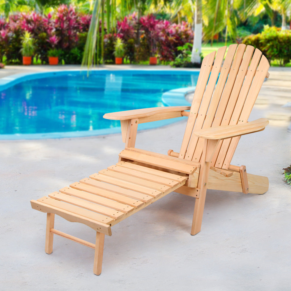 Outdoor Garden and Beach Reclining Sun Chair - 150KG Capacity