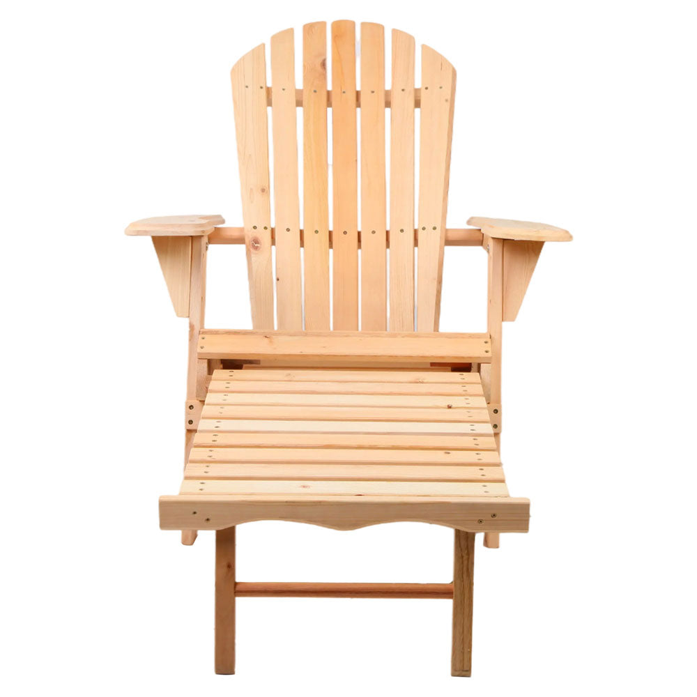 Outdoor Sun Chairs Patio Furniture Beach Lounger - Set of 2