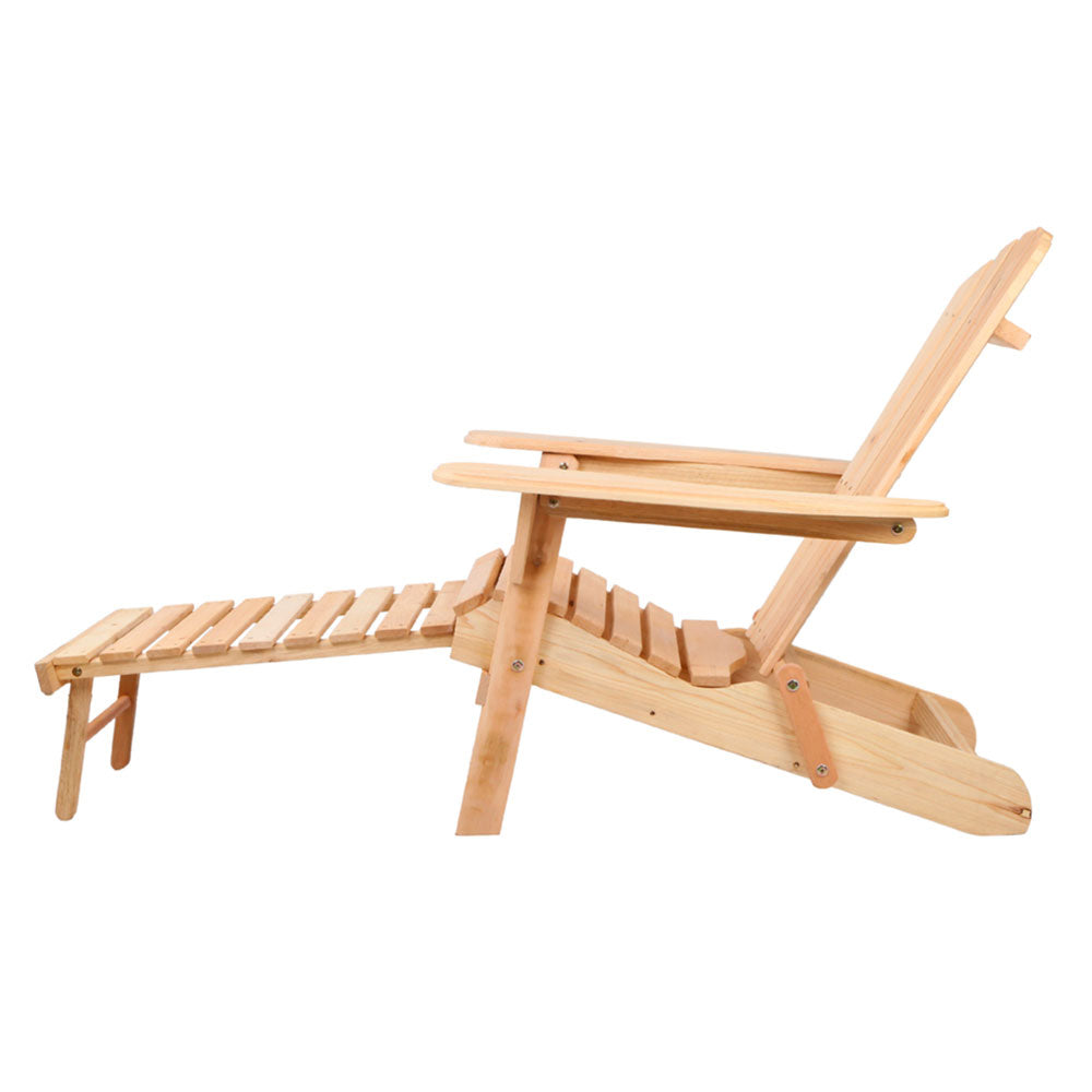 Outdoor Sun Chairs Patio Furniture Beach Lounger - Set of 2