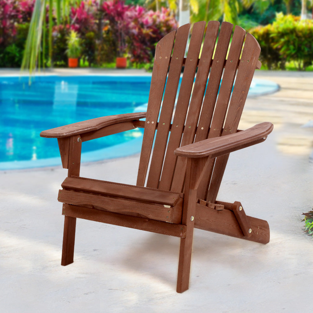 Outdoor Garden Patio Lounge Chair - Brown
