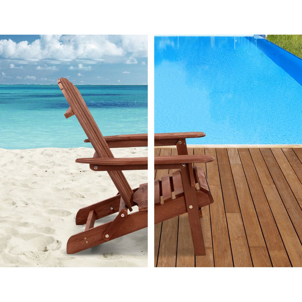 Outdoor Garden Patio Lounge Chair - Brown
