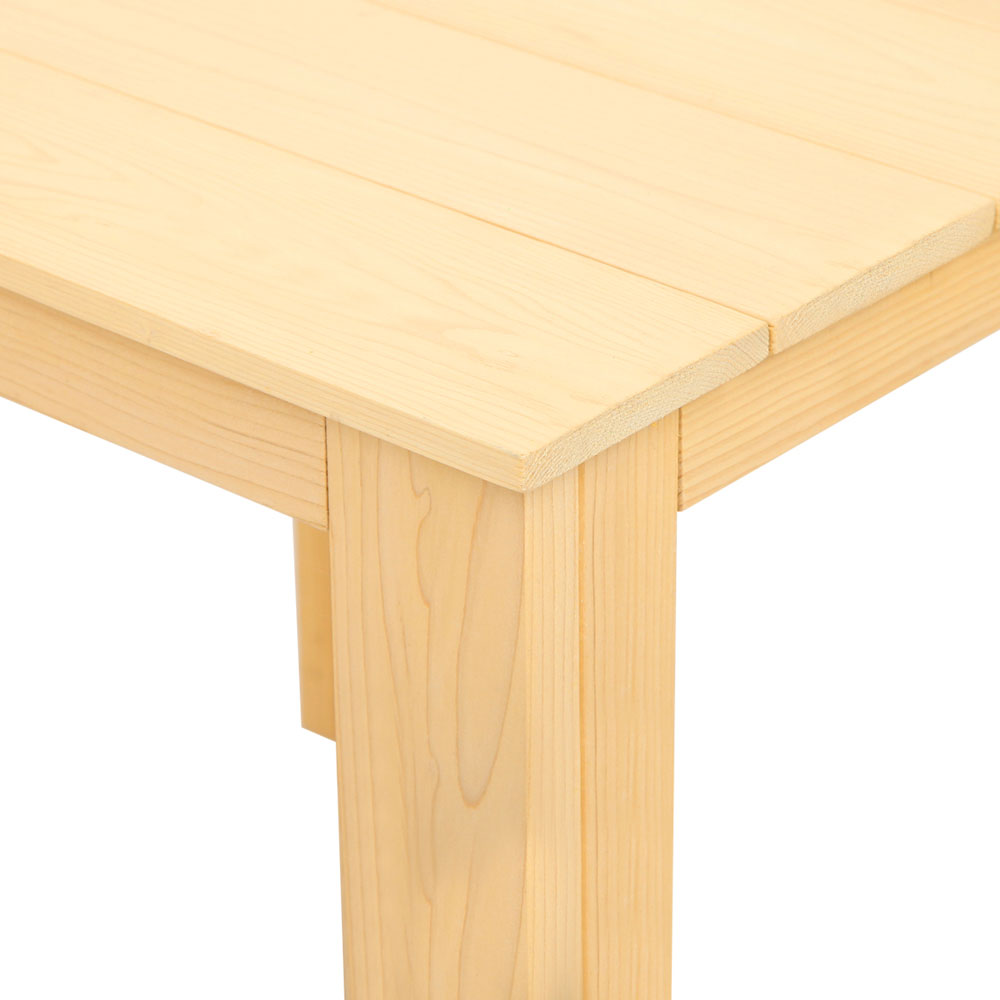 Wooden Outdoor Beach Chair and Table Set of 3 - Beige