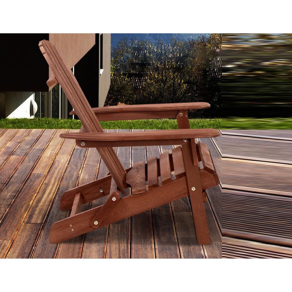 Outdoor Setting Beach Table Wood Set - 3 piece