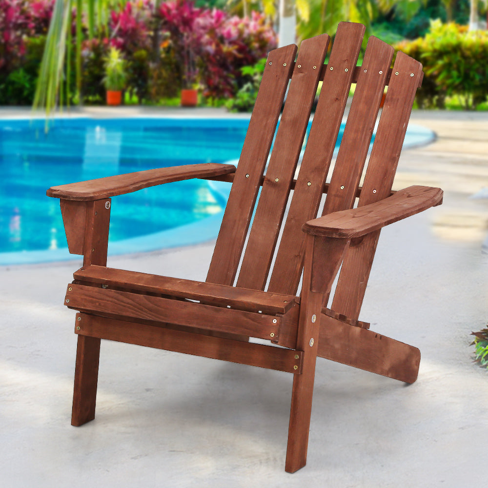 Outdoor Lounge Patio Sun Chair - Brown