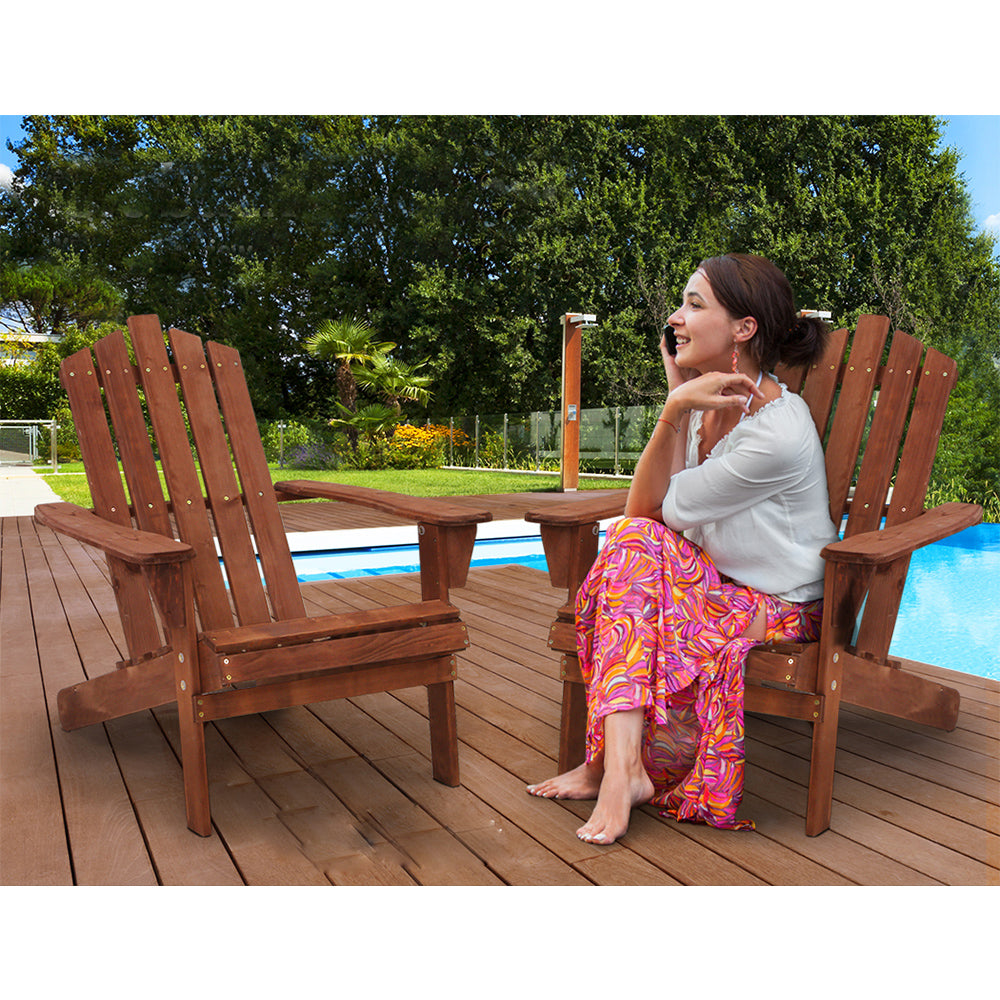 Outdoor Lounge Patio Sun Chair - Brown