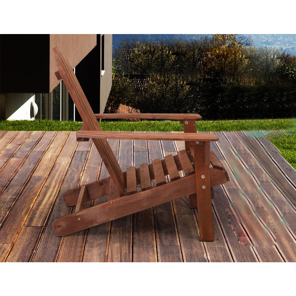 Outdoor Lounge Patio Sun Chair - Brown