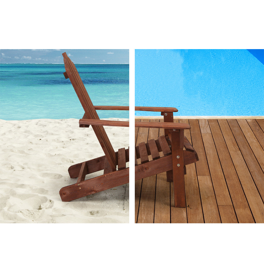 Outdoor Lounge Patio Sun Chair - Brown