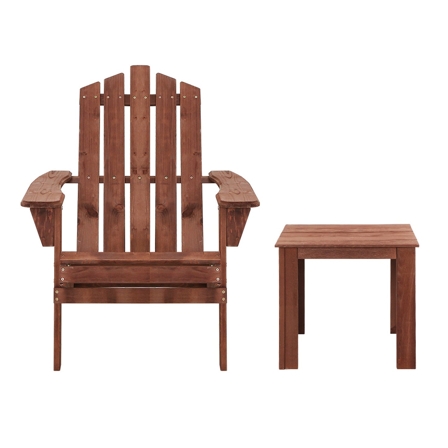 Wooden Outdoor Sun Lounge Set -Brown