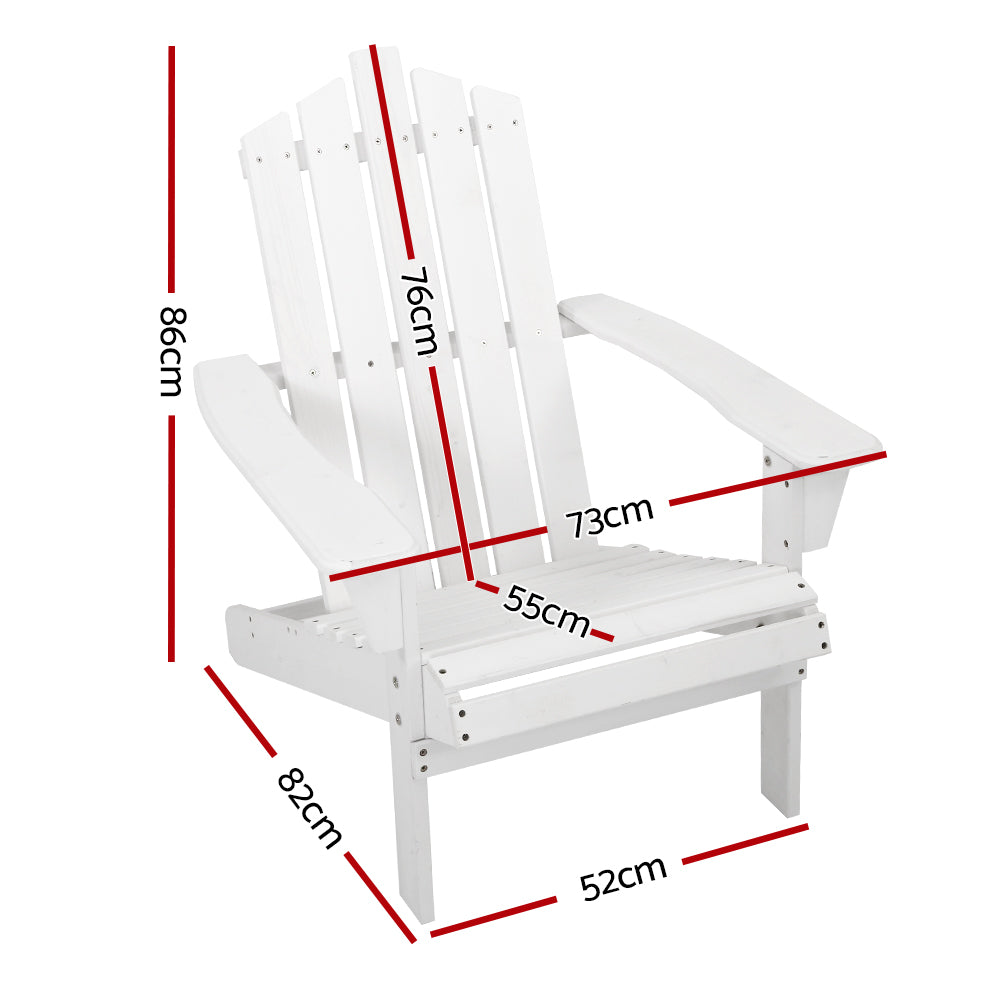 Outdoor Lounge Patio Sun Chair - White