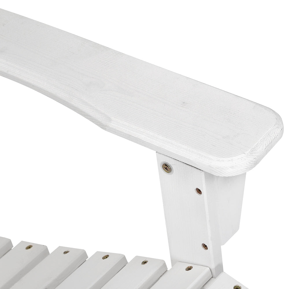 Outdoor Lounge Patio Sun Chair - White