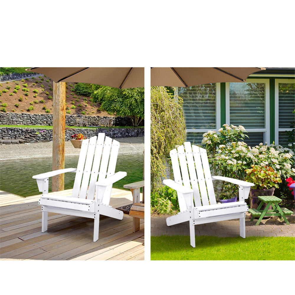 Outdoor Lounge Patio Sun Chair - White