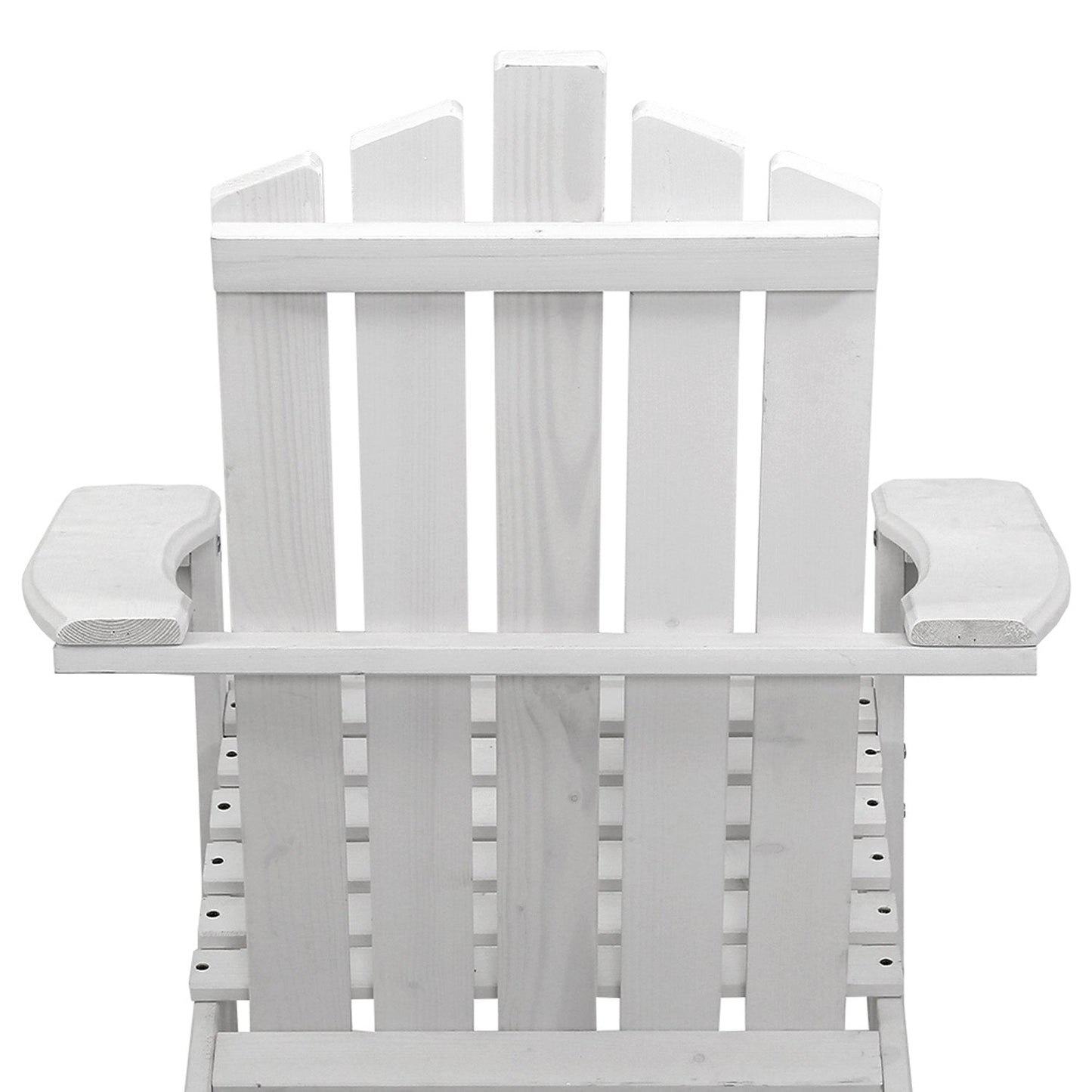 Outdoor Wooden Patio Table Set - White