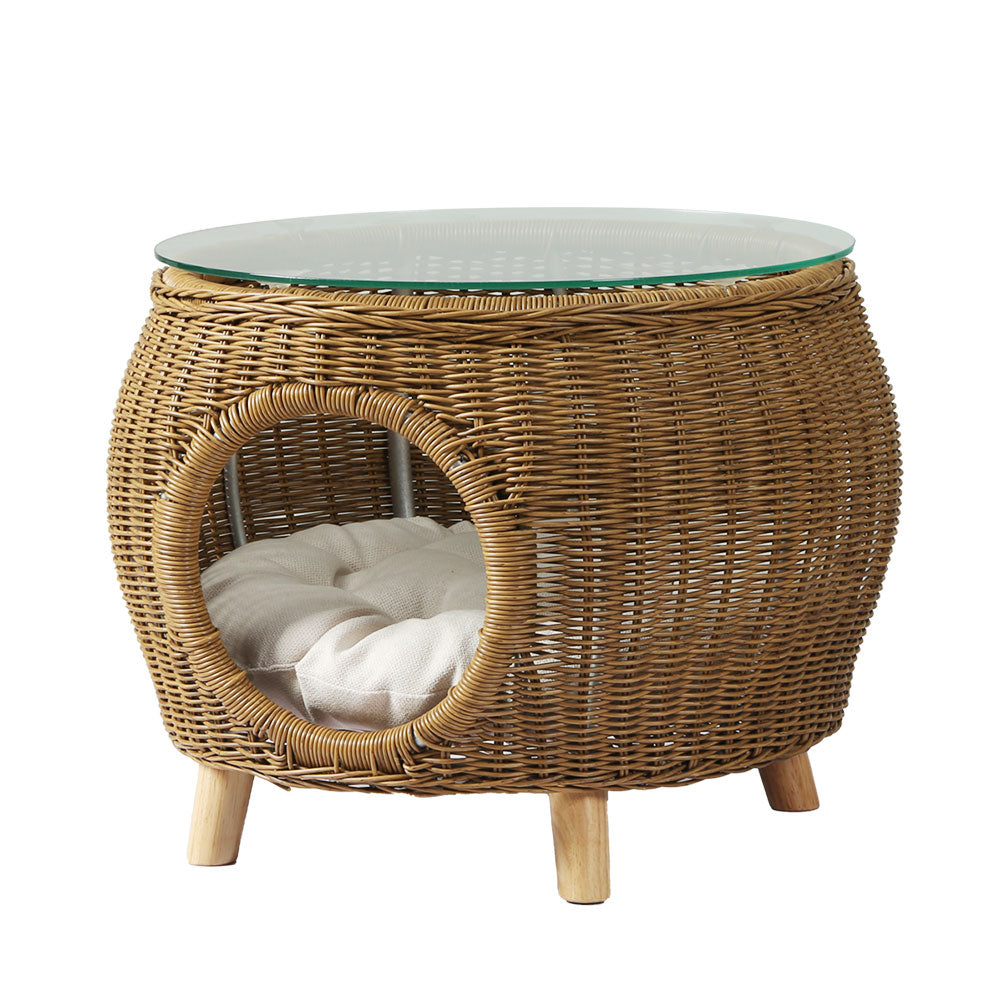 Patio Side Table Coffee Pet Bed Furniture Desk - For Indoor and Outdoor