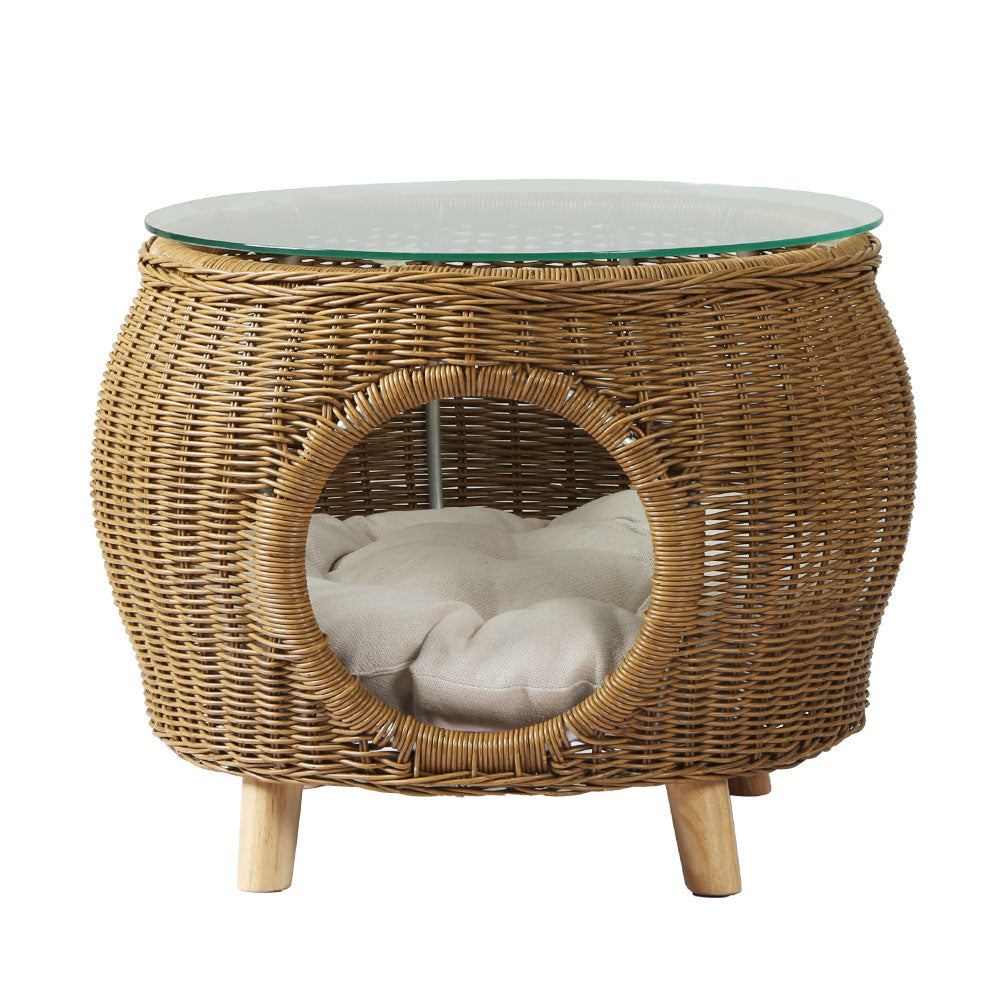 Patio Side Table Coffee Pet Bed Furniture Desk - For Indoor and Outdoor