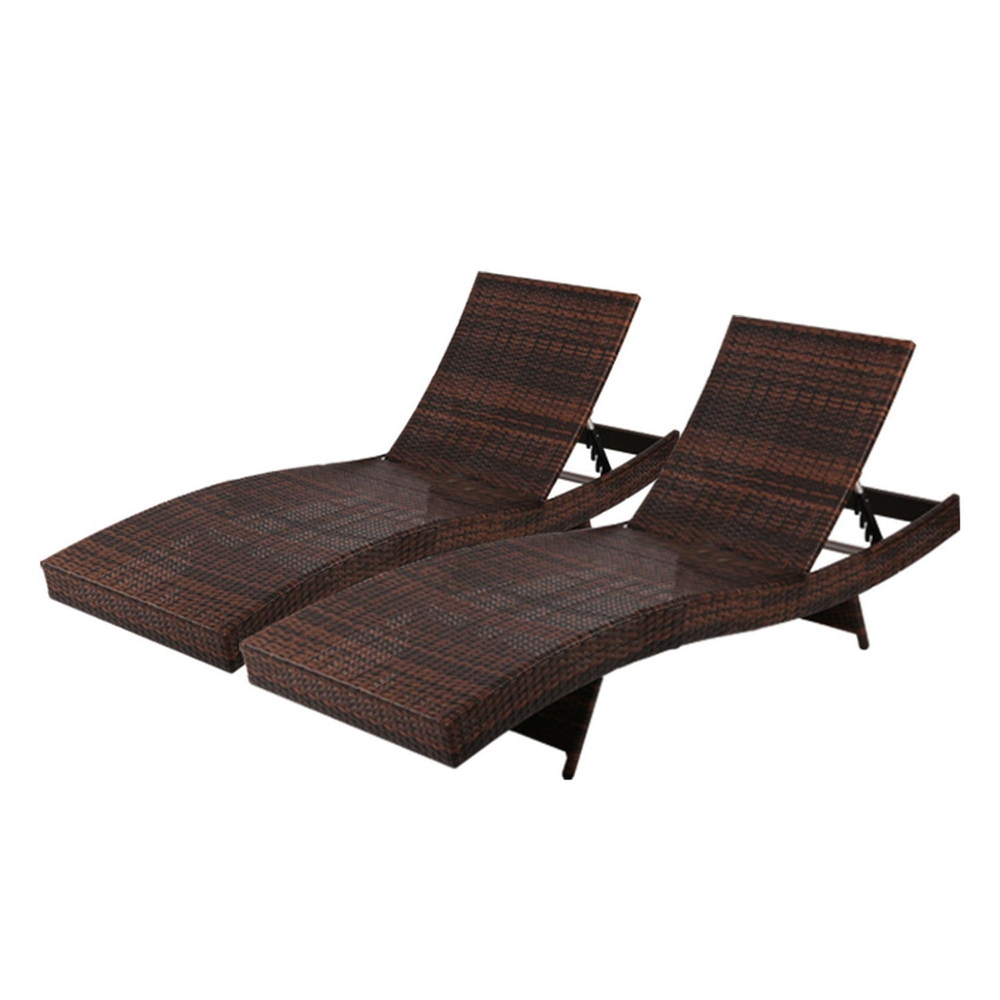 Outdoor Sun Lounge Bed - Set of 2