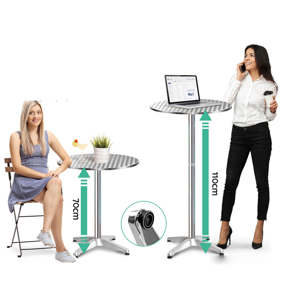 Outdoor Adjustble Round Bar Table - Aluminum