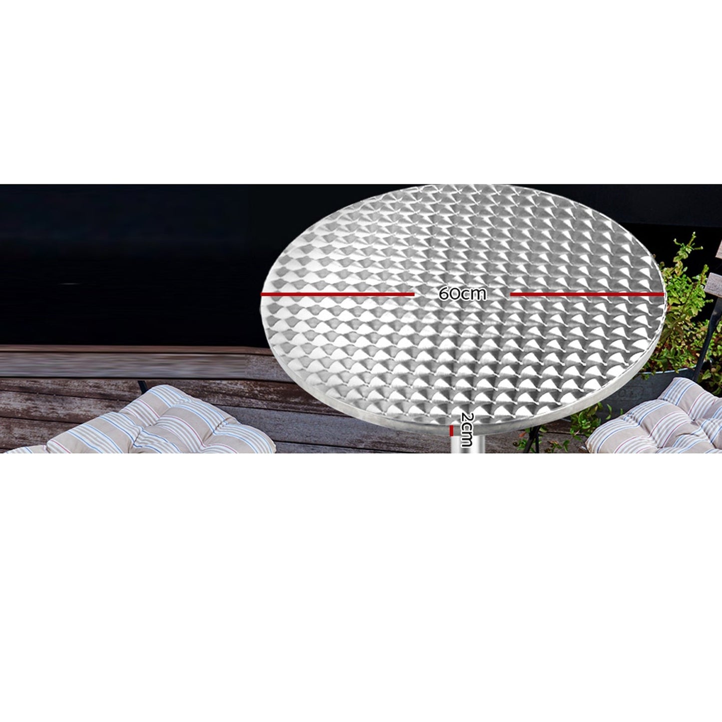 Portable Outdoor Aluminum Bar Table - Set of 2