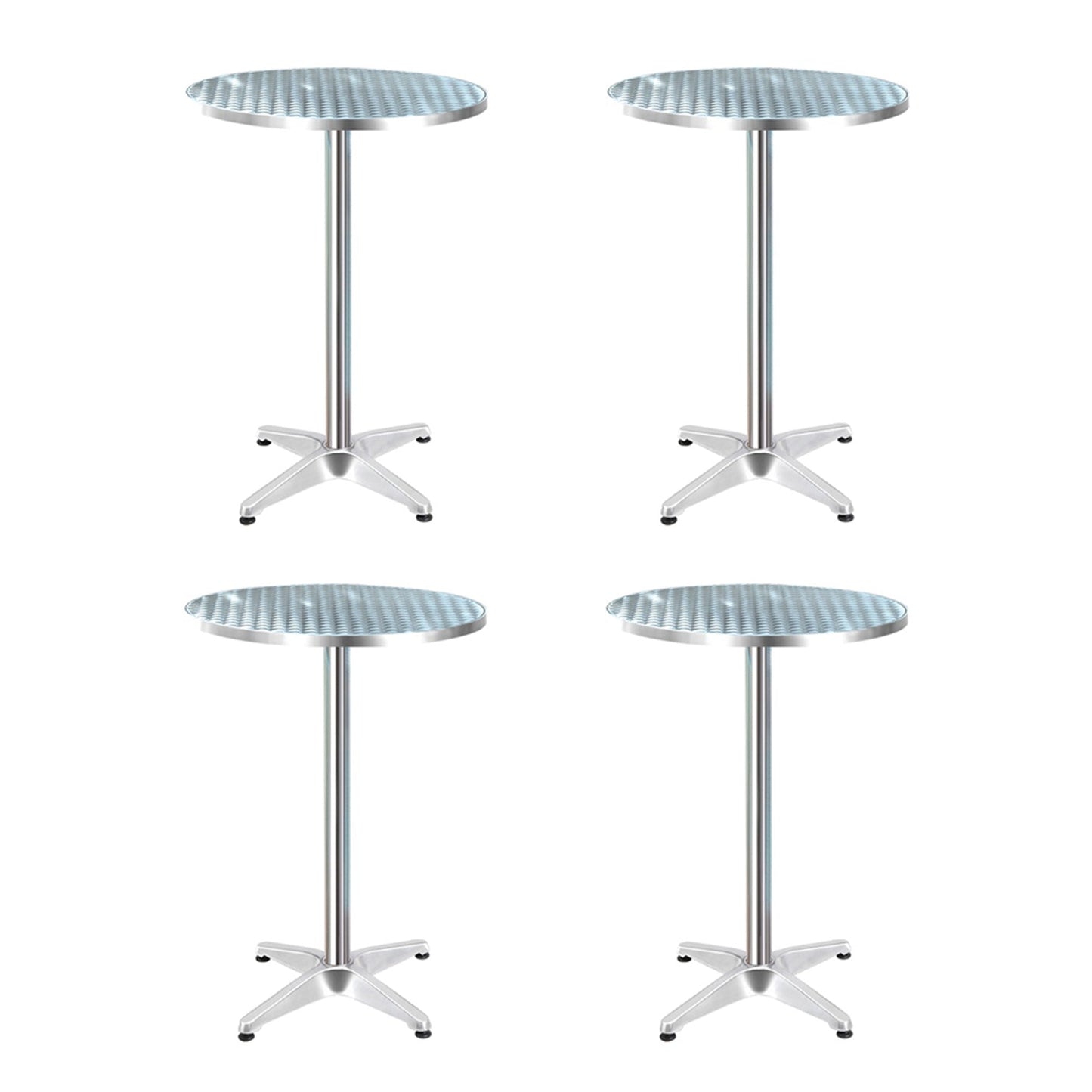 Portable Outdoor Aluminum Bar Table - Set of 4