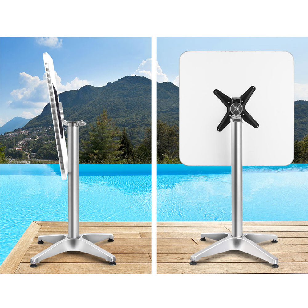 Outdoor Adjustble Square Bar Table - Aluminum