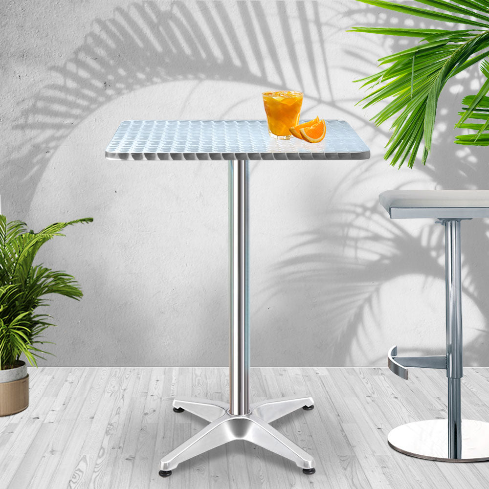 Outdoor Adjustble Square Bar Table - Aluminum