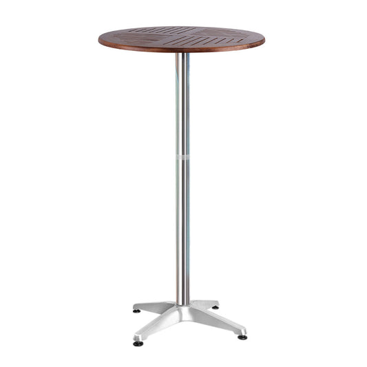 Outdoor Adjustble Round Bar Table - Top Wood