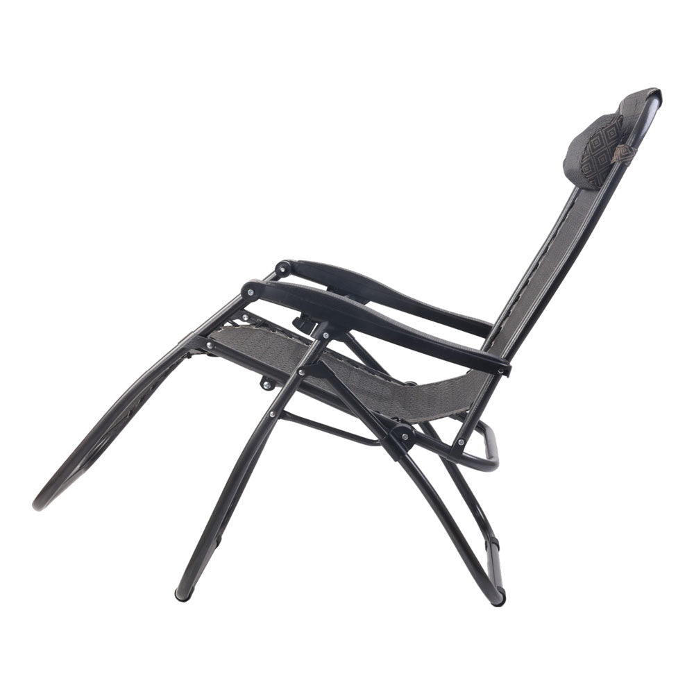 Reclining Chair Folding Camping Outdoor Sun Lounge - 2pcs