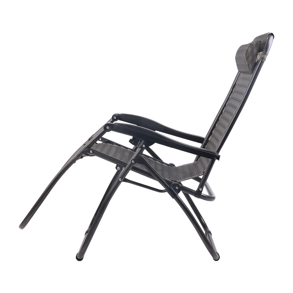 Portable Outdoor Recliner Patio Chair - Grey